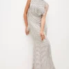 Cheap 😉 Karen Millen Deco Crystal Embellished High Neck Maxi 👗 Dress 🥰